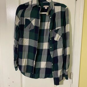 Abercrombie & Fitch Green Plaid Men's Shirt